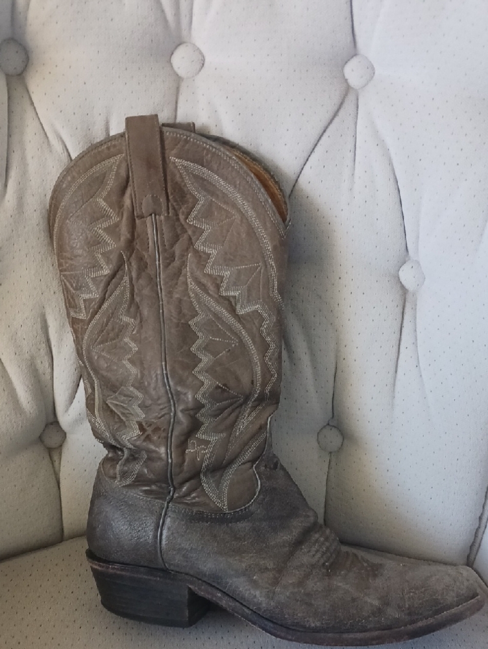 DAN POST Cowboy Boot Decorative Accent - Taupe Brown